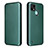 Custodia Portafoglio In Pelle Cover con Supporto L07Z per Realme C21Y Verde