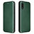 Custodia Portafoglio In Pelle Cover con Supporto L07Z per Samsung Galaxy A02 Verde