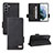 Custodia Portafoglio In Pelle Cover con Supporto L07Z per Samsung Galaxy S23 Plus 5G Nero