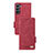 Custodia Portafoglio In Pelle Cover con Supporto L07Z per Samsung Galaxy S24 Plus 5G Rosso