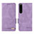 Custodia Portafoglio In Pelle Cover con Supporto L07Z per Sony Xperia 1 IV SO-51C Viola