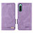 Custodia Portafoglio In Pelle Cover con Supporto L07Z per Sony Xperia 10 IV SO-52C Viola