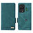 Custodia Portafoglio In Pelle Cover con Supporto L07Z per Xiaomi Black Shark 5 Pro 5G Verde