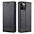 Custodia Portafoglio In Pelle Cover con Supporto L08 per Apple iPhone 12 Pro Nero