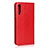 Custodia Portafoglio In Pelle Cover con Supporto L08 per Huawei P Smart Pro (2019) Rosso