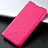 Custodia Portafoglio In Pelle Cover con Supporto L08 per Oppo A91 Rosa Caldo