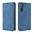 Custodia Portafoglio In Pelle Cover con Supporto L08 per Oppo K5 Blu