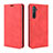 Custodia Portafoglio In Pelle Cover con Supporto L08 per Oppo K5 Rosso