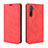 Custodia Portafoglio In Pelle Cover con Supporto L08 per Realme X2 Rosso