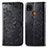 Custodia Portafoglio In Pelle Cover con Supporto L08 per Xiaomi Redmi 9C NFC Nero