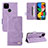 Custodia Portafoglio In Pelle Cover con Supporto L08Z per Google Pixel 5a 5G Viola