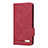 Custodia Portafoglio In Pelle Cover con Supporto L08Z per Samsung Galaxy S22 Plus 5G Rosso