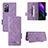 Custodia Portafoglio In Pelle Cover con Supporto L08Z per Samsung Galaxy Z Fold2 5G Viola