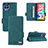 Custodia Portafoglio In Pelle Cover con Supporto L09Z per Samsung Galaxy M33 5G Verde