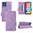 Custodia Portafoglio In Pelle Cover con Supporto L09Z per Samsung Galaxy M33 5G Viola