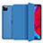 Custodia Portafoglio In Pelle Cover con Supporto L10 per Apple iPad Pro 11 (2021) Blu