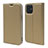 Custodia Portafoglio In Pelle Cover con Supporto L10 per Apple iPhone 12 Mini Oro