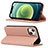 Custodia Portafoglio In Pelle Cover con Supporto L10 per Apple iPhone 13