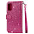 Custodia Portafoglio In Pelle Cover con Supporto L10 per Samsung Galaxy S20 Plus Rosa Caldo