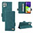 Custodia Portafoglio In Pelle Cover con Supporto L10Z per Samsung Galaxy A22 4G Verde