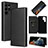 Custodia Portafoglio In Pelle Cover con Supporto L10Z per Samsung Galaxy S21 Ultra 5G Nero