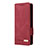 Custodia Portafoglio In Pelle Cover con Supporto L10Z per Samsung Galaxy Z Fold3 5G Rosso