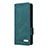 Custodia Portafoglio In Pelle Cover con Supporto L10Z per Samsung Galaxy Z Fold3 5G Verde