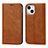 Custodia Portafoglio In Pelle Cover con Supporto L11 per Apple iPhone 13 Mini Marrone