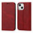 Custodia Portafoglio In Pelle Cover con Supporto L11 per Apple iPhone 13 Rosso