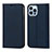 Custodia Portafoglio In Pelle Cover con Supporto L11 per Apple iPhone 16 Pro Blu