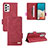 Custodia Portafoglio In Pelle Cover con Supporto L11Z per Samsung Galaxy A53 5G Rosso