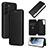 Custodia Portafoglio In Pelle Cover con Supporto L11Z per Samsung Galaxy S21 FE 5G Nero