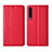 Custodia Portafoglio In Pelle Cover con Supporto L12 per Huawei P Smart Pro (2019) Rosso