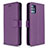 Custodia Portafoglio In Pelle Cover con Supporto L12 per Samsung Galaxy A51 5G Viola