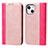 Custodia Portafoglio In Pelle Cover con Supporto L13 per Apple iPhone 13 Mini Oro Rosa