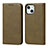 Custodia Portafoglio In Pelle Cover con Supporto L14 per Apple iPhone 13 Mini Grigio