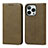 Custodia Portafoglio In Pelle Cover con Supporto L14 per Apple iPhone 13 Pro Max Grigio