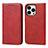 Custodia Portafoglio In Pelle Cover con Supporto L14 per Apple iPhone 13 Pro Max Rosso