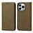 Custodia Portafoglio In Pelle Cover con Supporto L14 per Apple iPhone 15 Pro Max Grigio