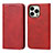 Custodia Portafoglio In Pelle Cover con Supporto L14 per Apple iPhone 15 Pro Max Rosso