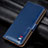 Custodia Portafoglio In Pelle Cover con Supporto L14 per Huawei Y7p Blu