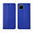 Custodia Portafoglio In Pelle Cover con Supporto L14 per Realme C11 Blu