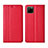 Custodia Portafoglio In Pelle Cover con Supporto L14 per Realme C11 Rosso