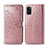 Custodia Portafoglio In Pelle Cover con Supporto L14 per Samsung Galaxy A41 Oro Rosa