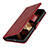 Custodia Portafoglio In Pelle Cover con Supporto L15 per Apple iPhone 15 Rosso