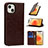 Custodia Portafoglio In Pelle Cover con Supporto L17 per Apple iPhone 13