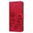 Custodia Portafoglio In Pelle Cover con Supporto L17 per Samsung Galaxy A51 5G Rosso