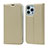 Custodia Portafoglio In Pelle Cover con Supporto L18 per Apple iPhone 14 Pro Max Oro