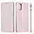 Custodia Portafoglio In Pelle Cover con Supporto L18 per Samsung Galaxy A51 5G Oro Rosa