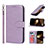 Custodia Portafoglio In Pelle Cover con Supporto L19 per Apple iPhone 15 Pro Max Viola